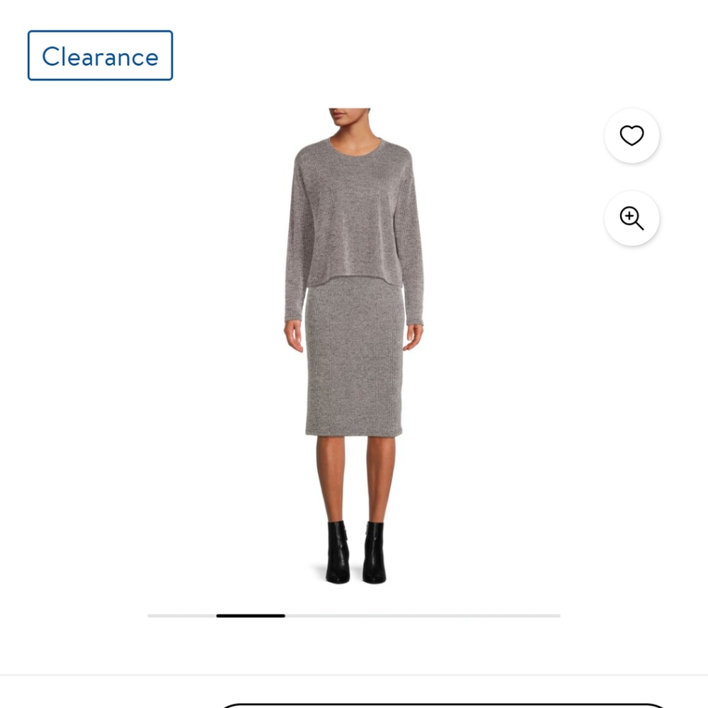 Time and Tru skirt and sweater top set. Size large 12/14